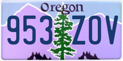 OR license plate 953ZOV