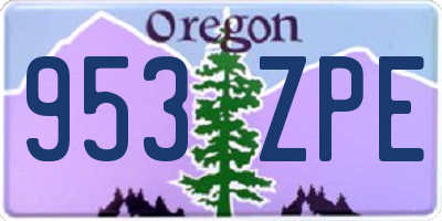 OR license plate 953ZPE