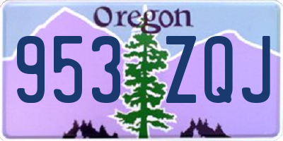 OR license plate 953ZQJ