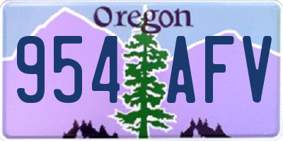 OR license plate 954AFV