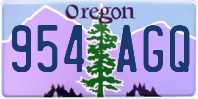 OR license plate 954AGQ
