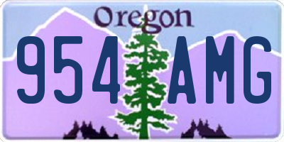 OR license plate 954AMG