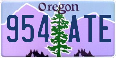 OR license plate 954ATE