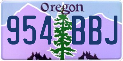 OR license plate 954BBJ