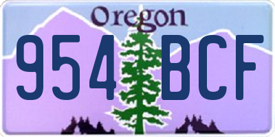 OR license plate 954BCF