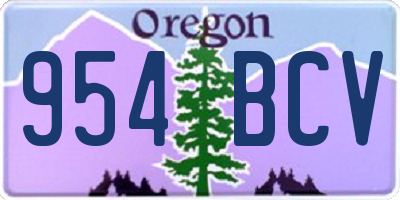 OR license plate 954BCV