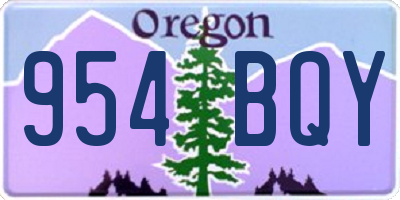 OR license plate 954BQY