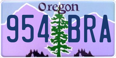 OR license plate 954BRA