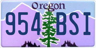 OR license plate 954BSI