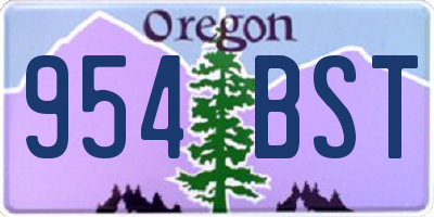 OR license plate 954BST