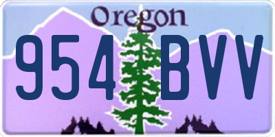 OR license plate 954BVV