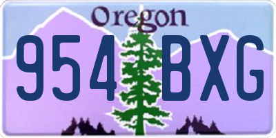 OR license plate 954BXG