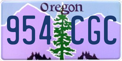 OR license plate 954CGC
