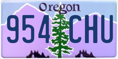 OR license plate 954CHU