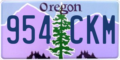 OR license plate 954CKM