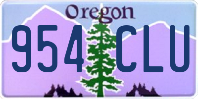 OR license plate 954CLU