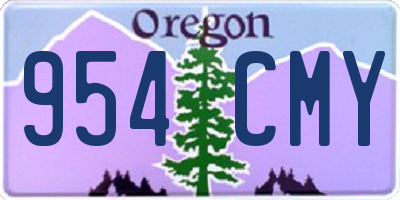 OR license plate 954CMY