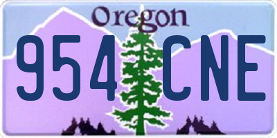 OR license plate 954CNE