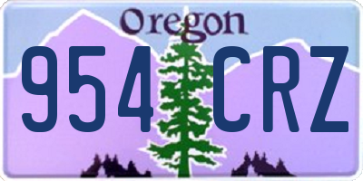 OR license plate 954CRZ