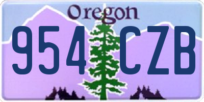 OR license plate 954CZB
