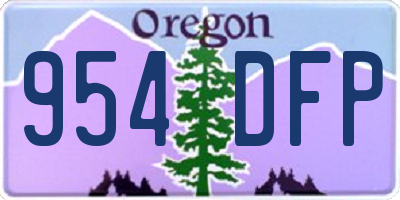 OR license plate 954DFP