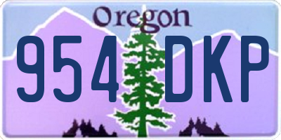 OR license plate 954DKP