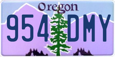 OR license plate 954DMY