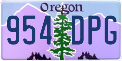 OR license plate 954DPG