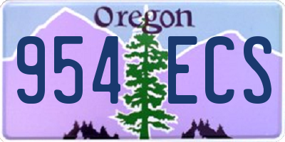 OR license plate 954ECS