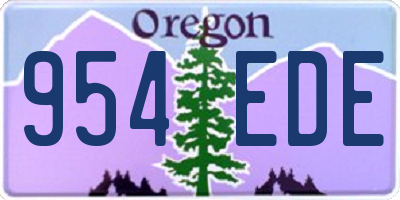 OR license plate 954EDE