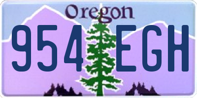 OR license plate 954EGH
