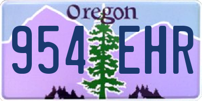 OR license plate 954EHR