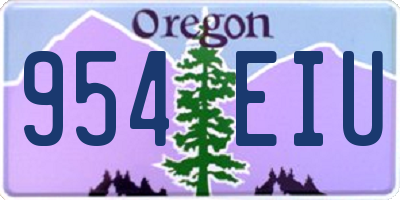 OR license plate 954EIU