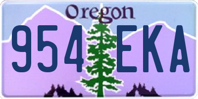 OR license plate 954EKA