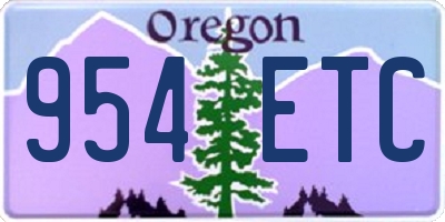 OR license plate 954ETC