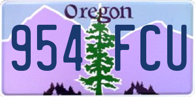 OR license plate 954FCU