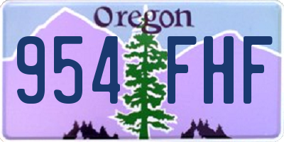 OR license plate 954FHF