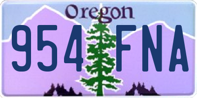 OR license plate 954FNA