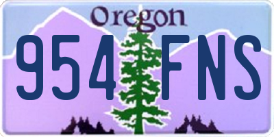 OR license plate 954FNS