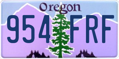 OR license plate 954FRF