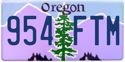 OR license plate 954FTM