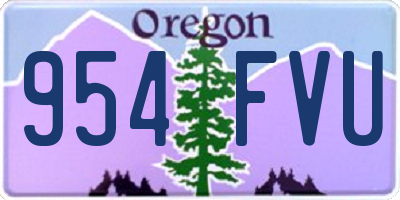 OR license plate 954FVU