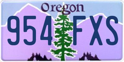 OR license plate 954FXS