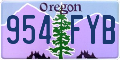OR license plate 954FYB