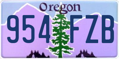OR license plate 954FZB