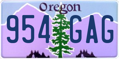 OR license plate 954GAG