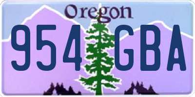 OR license plate 954GBA