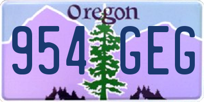 OR license plate 954GEG