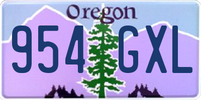 OR license plate 954GXL