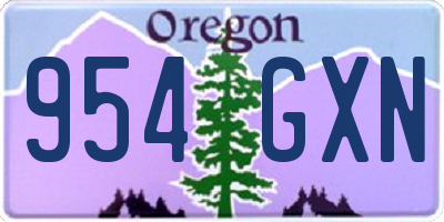 OR license plate 954GXN